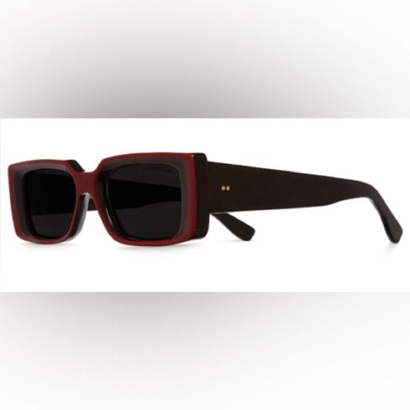 Cutler & Gross 1368 Red Women's Rectangular Sunglasses - Picture 2 of 2